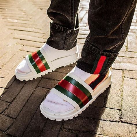 men gucci sliders|gucci platform slides men.